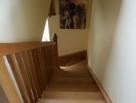 Kited wooden staircase wooden balustrade