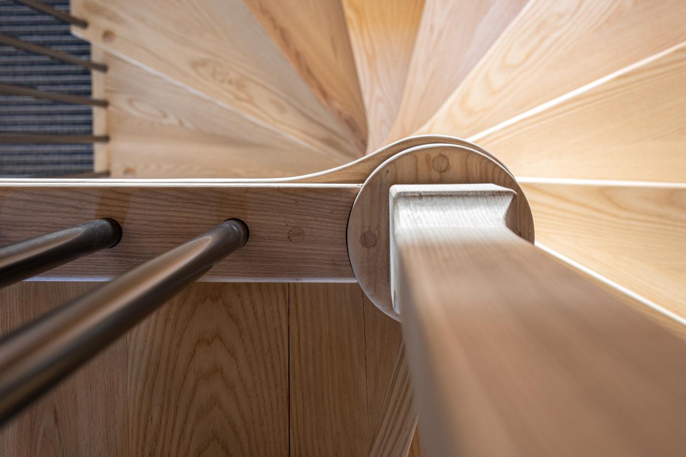 Oak spiral staircase treads