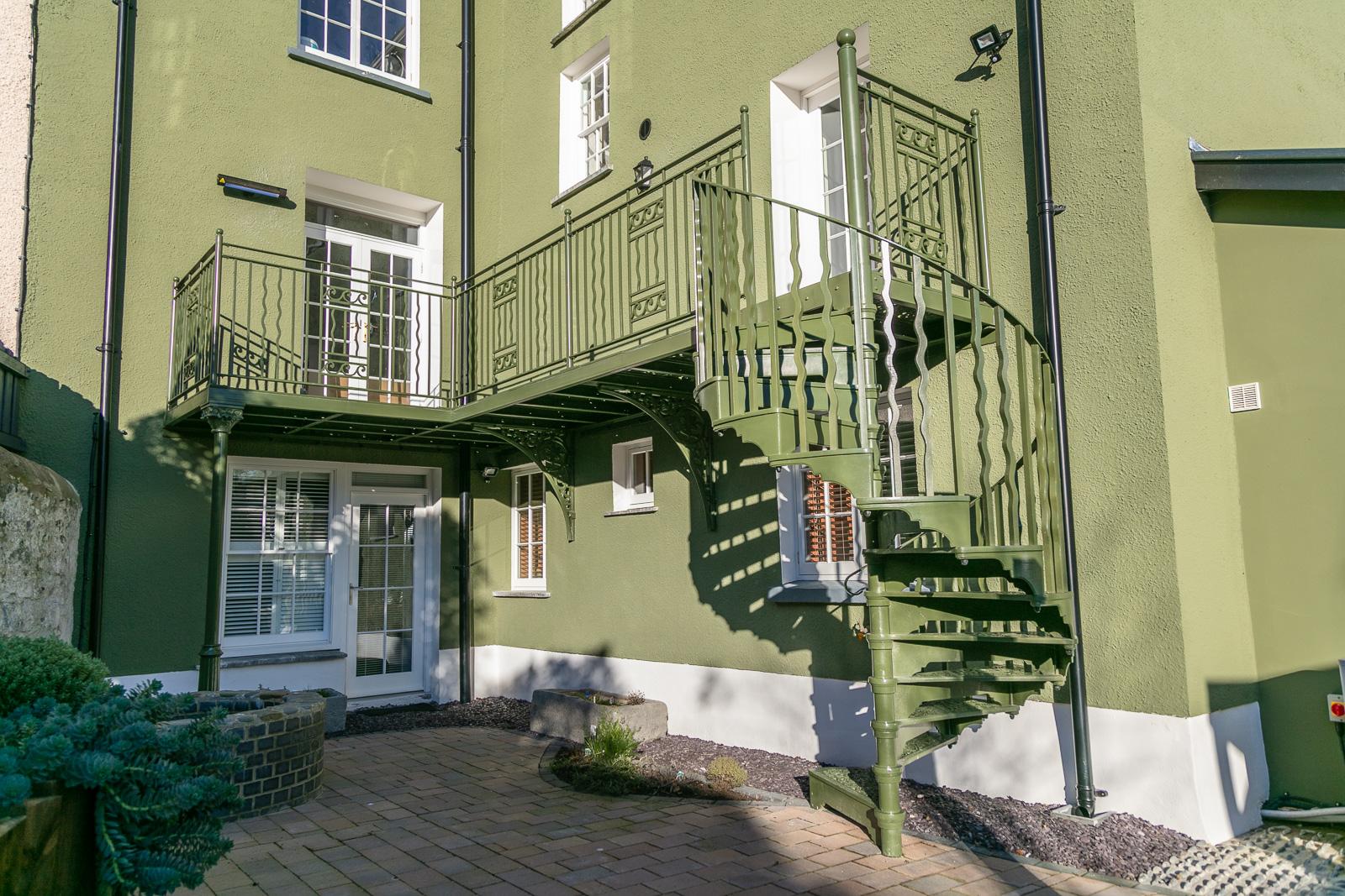 Green external balcony and staircase