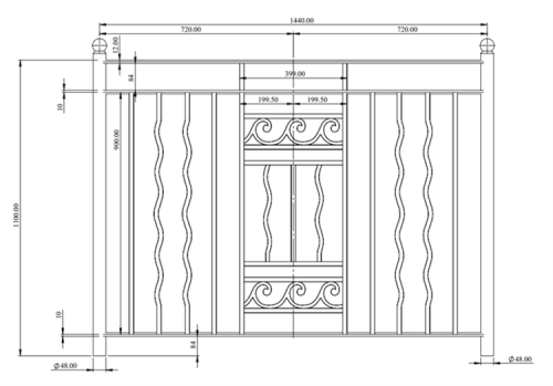 Wave railing design